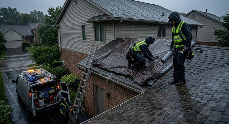 A Frame Roof Repair in Lorain County, OH