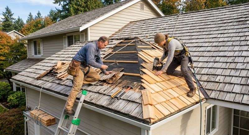 Cedar Shake Roof Repair in Medina County, OH
