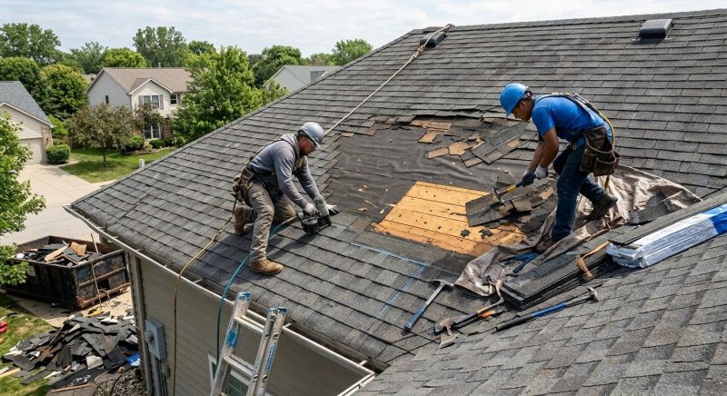 Damaged Roof Repair in Avon Lake, OH