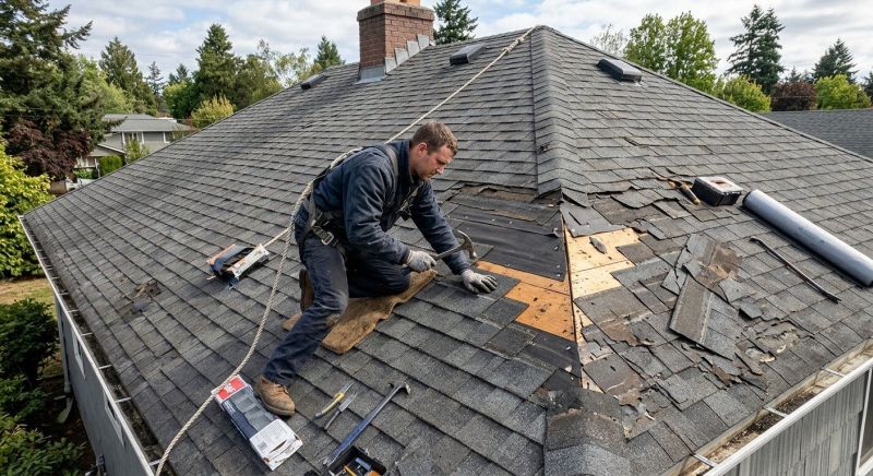 Damaged Roof Repair in Lakewood, OH