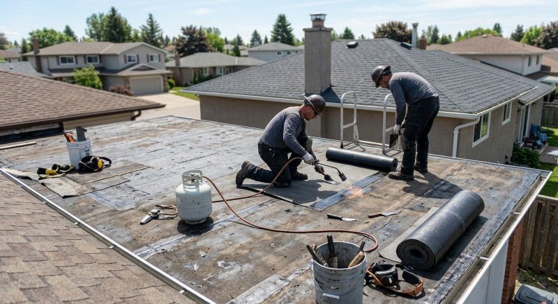 Flat Roof Repair in Olmsted Falls, OH