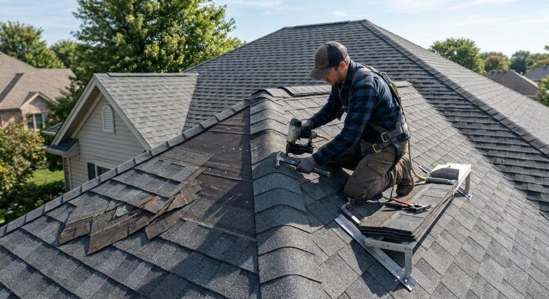 Hip Roof Shingle Repair in Lorain County, OH