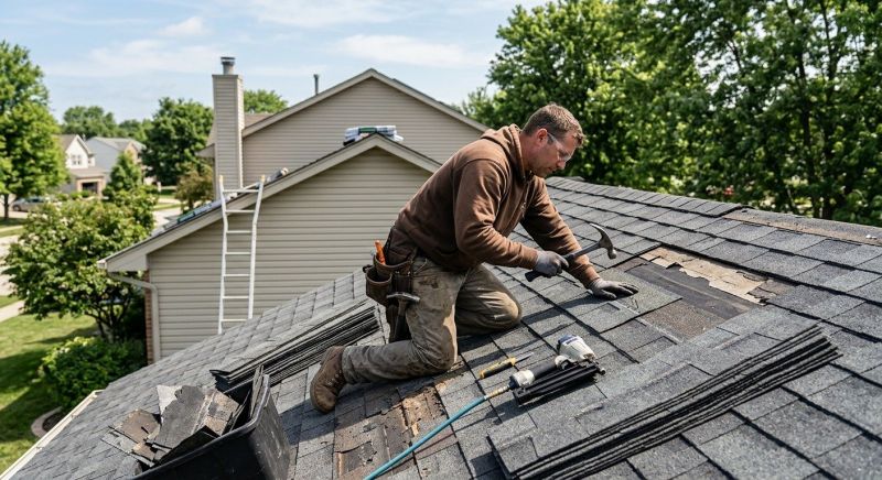 House Roof Repair in North Olmsted, OH
