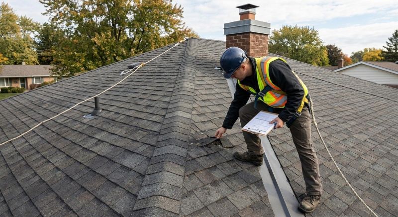 Roof Damage Inspection in Columbia Station, OH