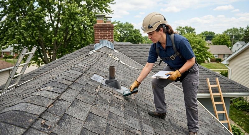Roof Damage Inspection in Columbia Station, OH