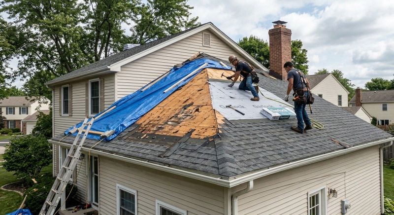 Roof Damage Repair in North Ridgeville, OH