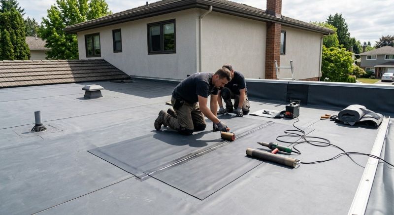 Rubber Roof Repair in Lakewood, OH