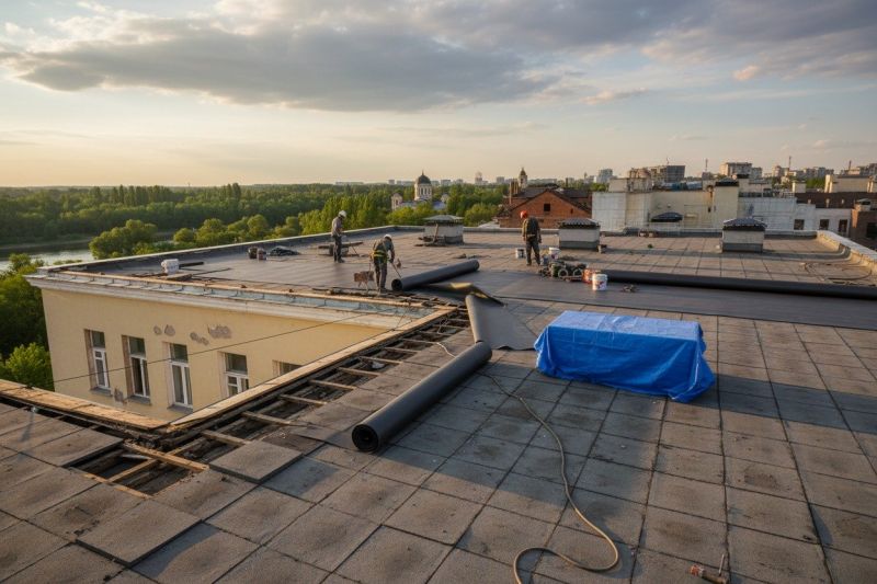 Single Ply Roof Replacement in Huron, OH