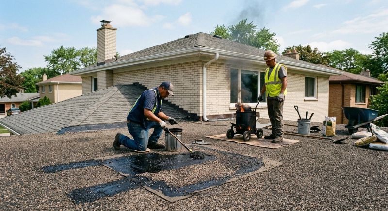 Tar And Gravel Roof Repair in Hinckley, OH