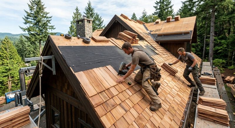 Wood Roofing Installation in Huron, OH