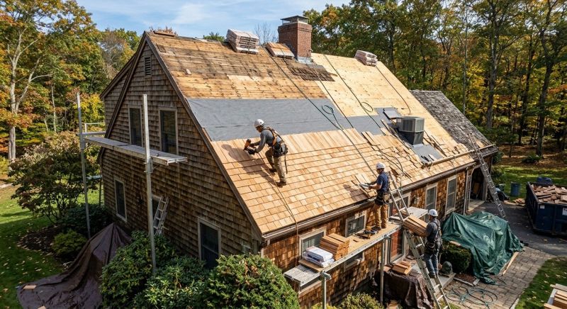 Wood Shingle Roof Replacement in Lorain County, OH